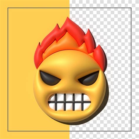 Premium Psd Yellow Emoji Love Emoticons Faces With Facial Expressions