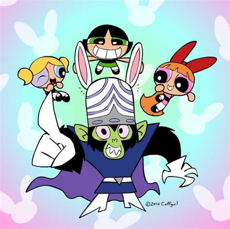 Mojo Jojo Has Bunny Ears Powerpuff Girls Cartoon Powe