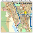 Aerial Photography Map of San Bruno, CA California
