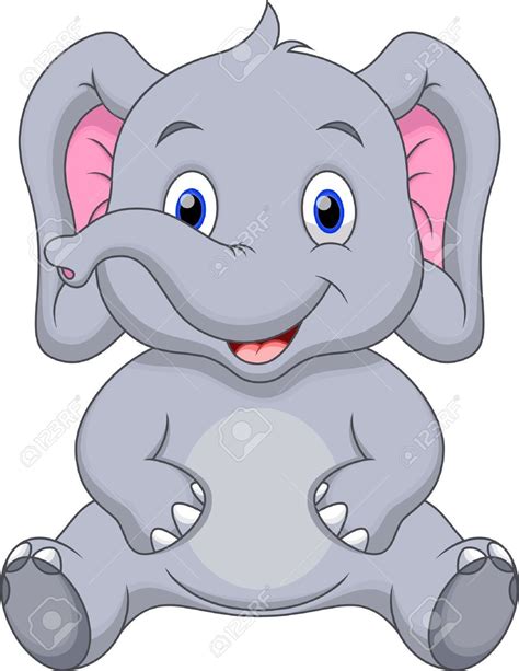 Dibujos Animados Lindo Elefante