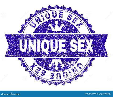 Grunge Textured Unique Sex Stamp Seal With Ribbon Stock Vector