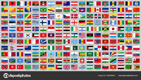 All Countries National Flags Stock Vector Image By Grebeshkovmaxim