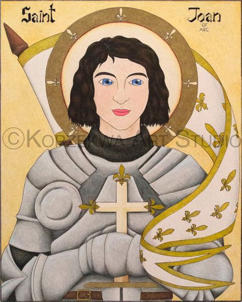 Saint Joan Of Arc Icon 8x10 Fine Art Print Etsy