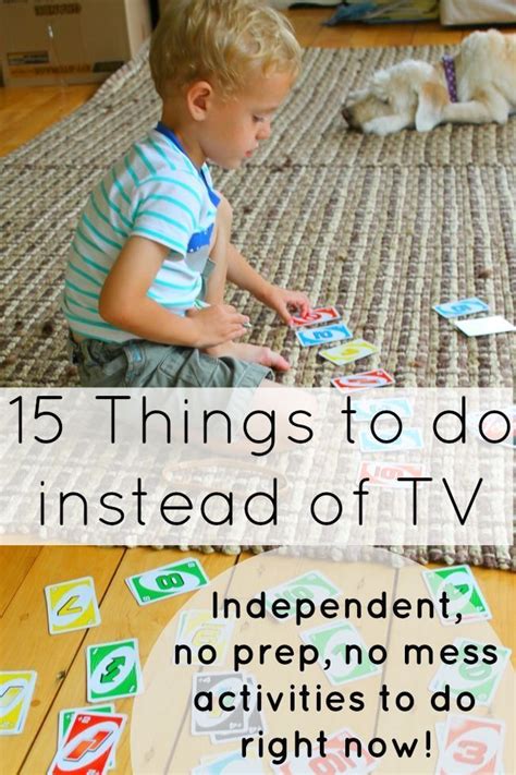 Find a list of 31 easy to do activities that your 4 year olds will love. 15 Things to do instead of TV (No prep, independent, right ...