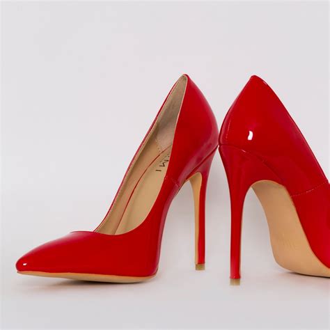 Mila Red Patent Stiletto Court Shoes