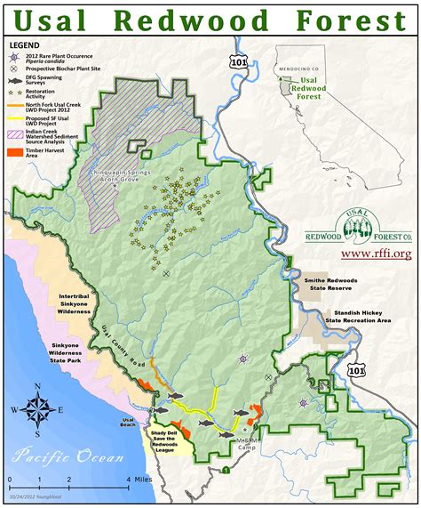 Where Is The Redwood Forest In California On A Map Printable Maps