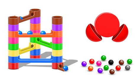 Learn Colors With A Giant Marble Maze Run Color Balls And Shapes