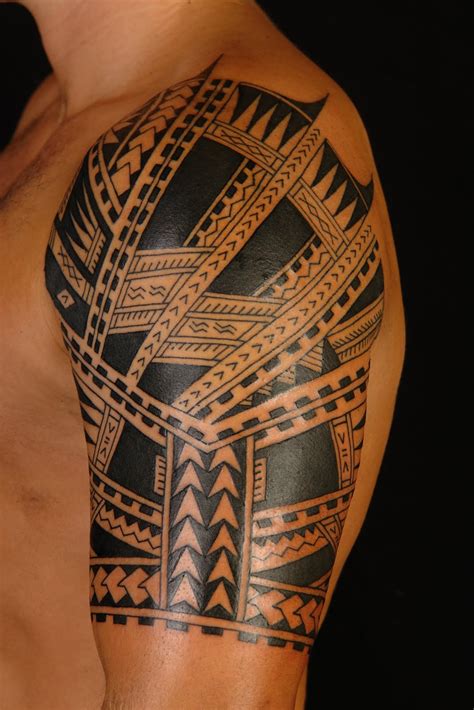 Shane Tattoos Polynesiansamoan Half Sleeve