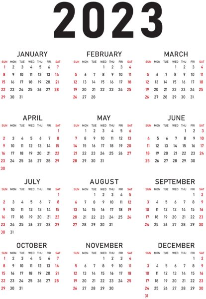 Calendar 2023 Png Transparent Image Download Size 414x600px