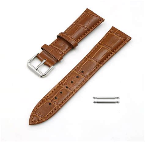 The team badge appears on the tag while the leather fob features edging in team colours. Light Brown Croco Leather Replacement 20mm Watch Band Strap Steel Buckle #1044