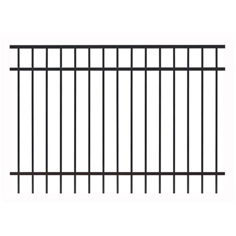 gilpin legacy standard 3 ft h x 6 ft w black aluminum flat top decorative fence panel at