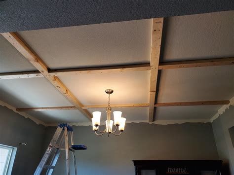 Coffered Ceiling Diy Demo Finish Carpentry 7 Steps With Pictures