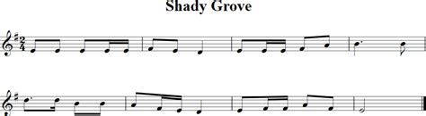 Shady Grove Free Violin Sheet Music