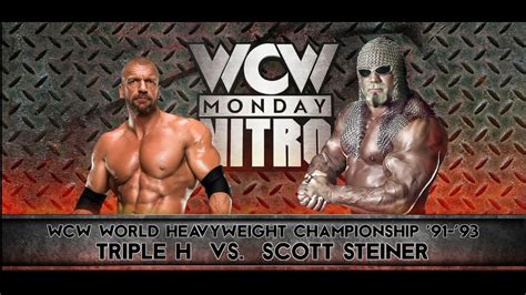 Full Match Triple H Vs Scott Steiner Wcw World Heavyweight Title Match Wcw Monday Nitro