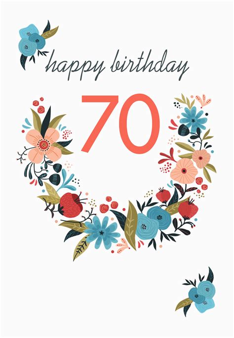 Free Printable 70th Birthday Cards Happy 70th Birthda