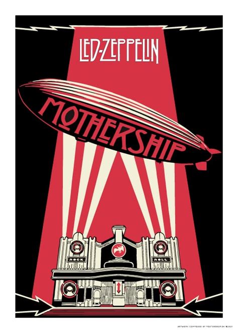 Led Zeppelin Mothership Album Cover K B Plakater Og Posters Online