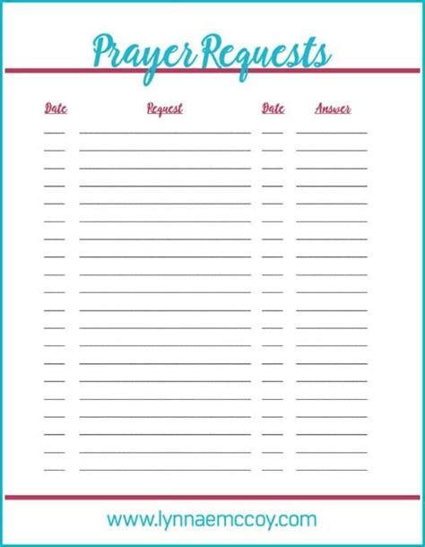 Free Printable Thanks Prayer Request Forms Printable Forms Free Online