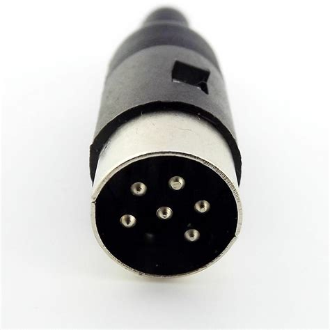 5pcs Din Plug Male Plug Cable Connector 6 Pin With Plastic Handle Ebay