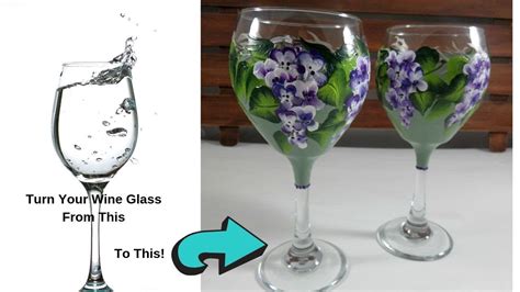 Diy Painted Wine Glasses With Acrylic Paint Tutorial Beginners Aressa 2019 Youtube