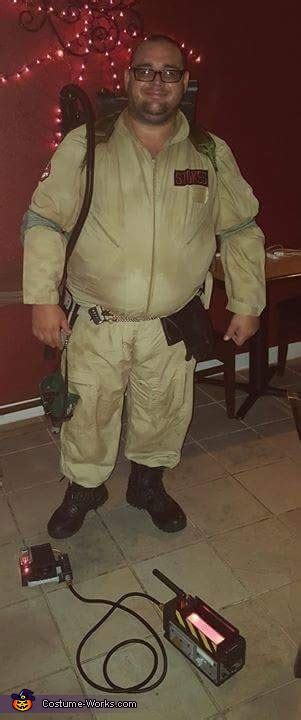 Homemade Ghostbuster Adult Costume No Sew Diy Costumes