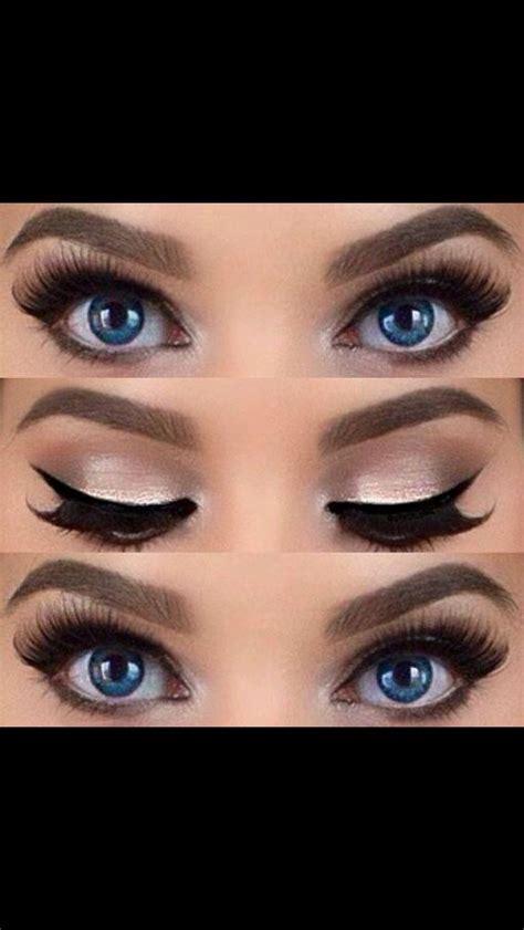 Believe us, that's how you end up with eyeliner that's way too thick and which drowns out your eyes. How to Apply the False Eyelash - Pretty Designs | Eye makeup, Makeup tumblr, Makeup