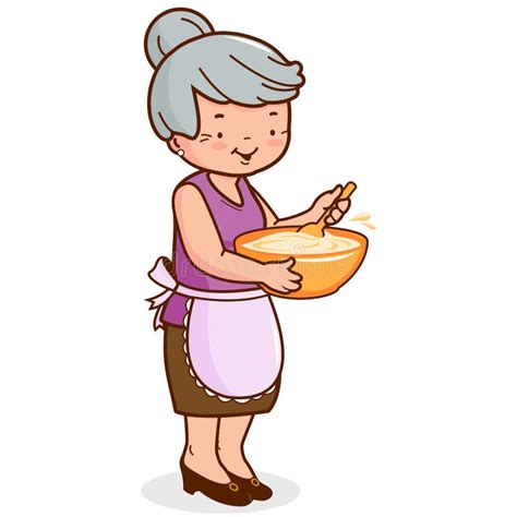 Grandma Cooking Stock Vector Illustration Of Apron Food 98776102