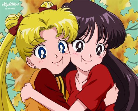 Tsukino Usagi And Hino Rei Bishoujo Senshi Sailor Moon Drawn By