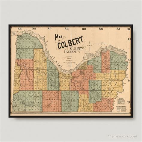 Map Of Colbert County Alabama Historical Map Of Alabama Antique Map