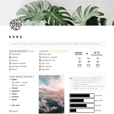 Aesthetic Free Notion Templates