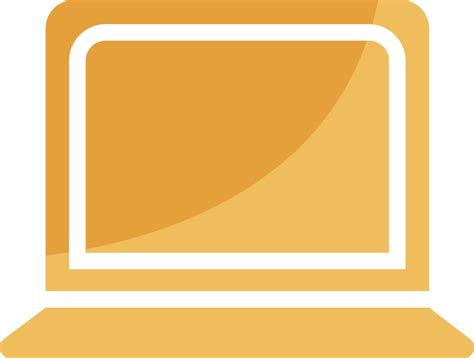 Orange Laptop Icon Illustration Vector On White Background 13867139