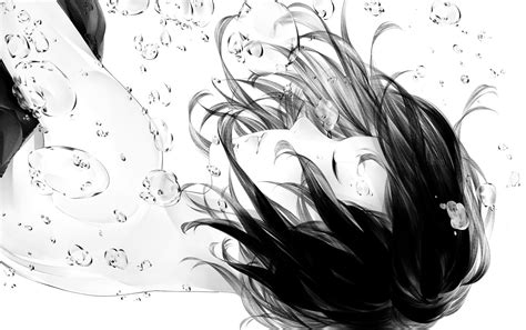 Wallpaper Drawing Illustration Anime Cartoon Black Hair