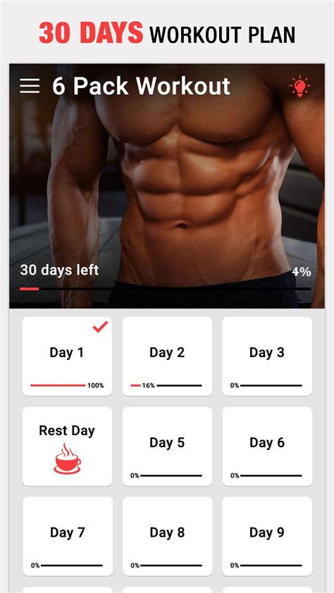 Six Pack In 30 Days For Men Abs Workout At Home For Android Apk