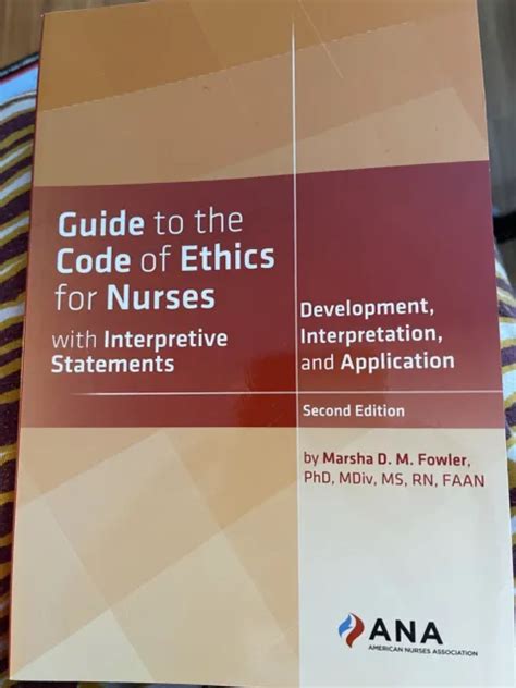 Guide To The Code Of Ethics For Nurses With Interpretive Statements Book New Picclick