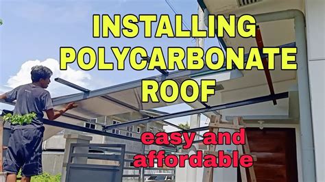 Installing Polycarbonate Roof Youtube