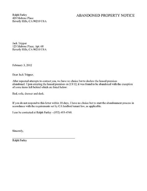 day notice  vacate letter real estate forms