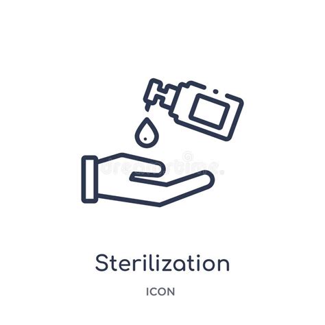 Sterilization Linear Icon Modern Outline Sterilization Logo Con Stock