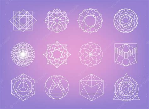 Premium Vector Sacred Geometry Symbols Collection