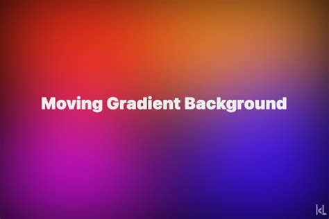 Moving Gradient Background Webflow