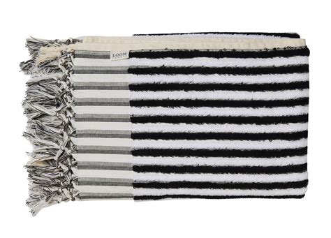 Shop allmodern for modern and contemporary black & white bath towels to match your style and budget. Loom Black and White Stripe Bath Towel | est living Design ...