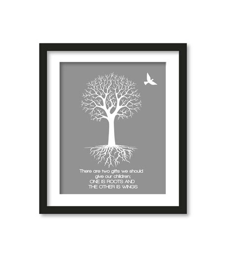 Kelly has a bachelor's degree in creative writing from farieligh. Roots and Wings 20x25 in gray by babiesartroom on Etsy | Roots and wings, Personalized nursery ...