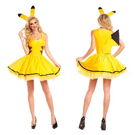 Halloween Costumes For Women Sexy Plus Size Pokemon Pikachu Costume
