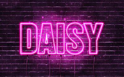 Download Wallpapers Daisy K Wallpapers With Names Female Names Daisy Name Purple Neon