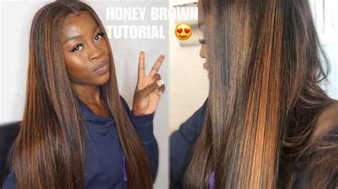 Top Image Brown Hair With Honey Highlights Thptnganamst Edu Vn