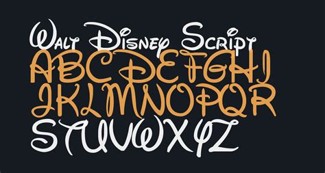 Walt Disney Script Free Font What Font Is