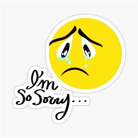 Im So Sorry Emoji Sticker For Sale By Createlikeamom Redbubble