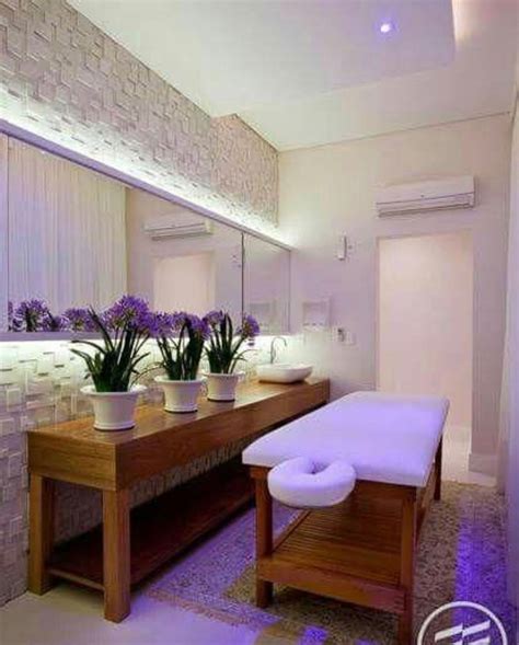 pin de patricia silveira en ideias para spa salón de masajes sala de estética decoración de