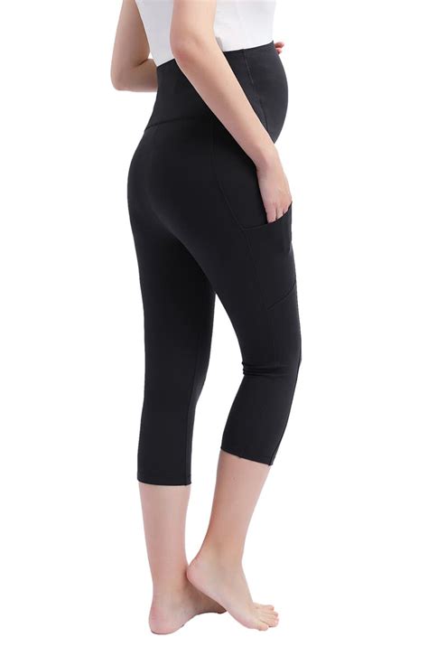 kimi and kai mai belly and back support pocket crop maternity tights nordstrom