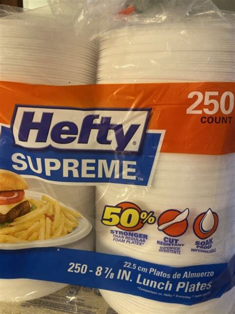 Hefty Supreme 8 78 Inch Foam Disposable Plates 250ct For Sale Online
