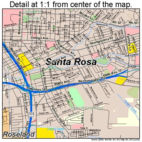 Santa Rosa California Map Topographic Map Of Usa With States