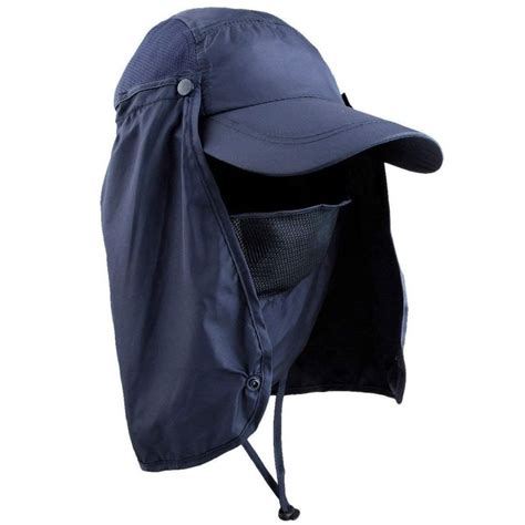 Traderplus Unisex Sun Caps Uv Protection With Removable Neck And Face